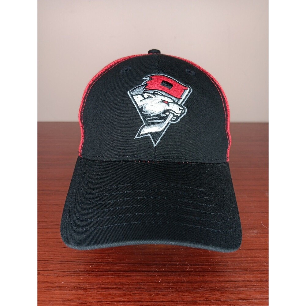 Charlotte Checkers AHL Hockey Mesh Baseball Hat Snapback Red Black EUC